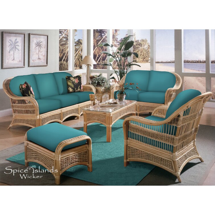 Teal deals wicker chair